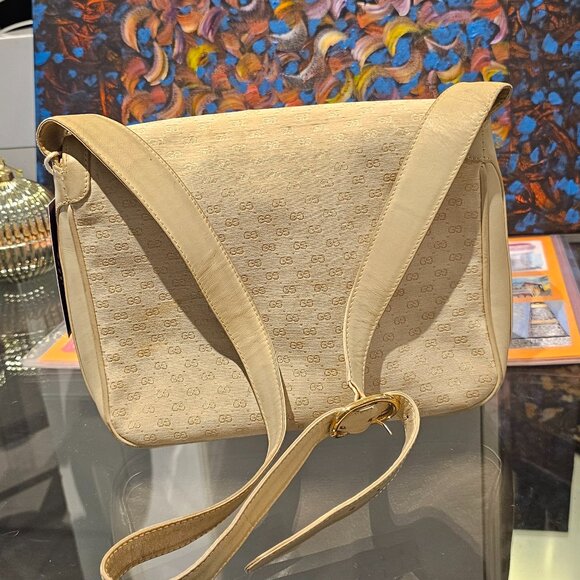 Vintage Gucci Medium Cream Shoulder Bag - Picture 6 of 7